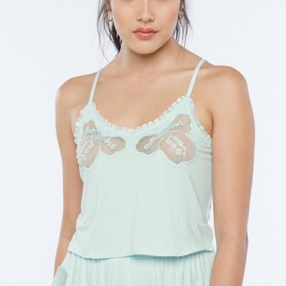 Fenty Seashell Blue Lace Cami - Picture 3 of 4